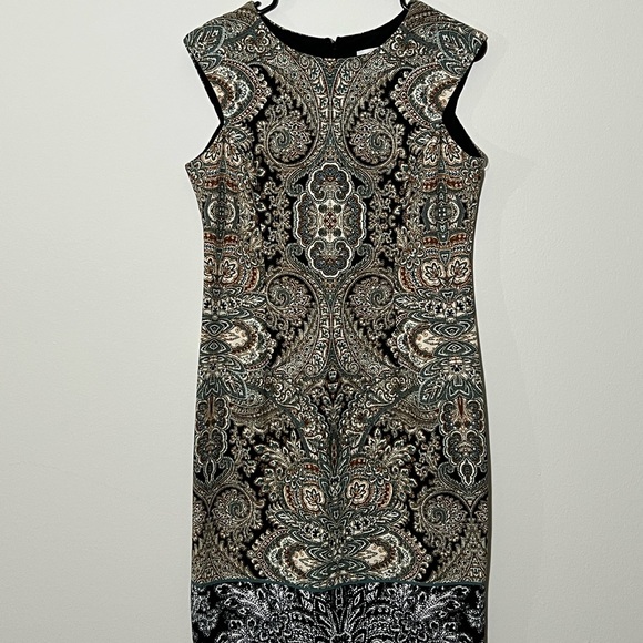 Studio One New York Paisley Sheath A line dress - size 6 - Picture 1 of 7